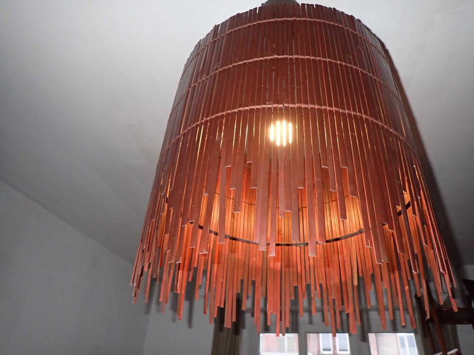 Lampa Ikea Rotvik żyrandol klosz abażur retro loft, vintage, boho