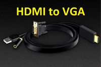 Кабель Конвертер HDMI to VGA JH Deluxe Z130G 2м Адаптер Аудио Питание