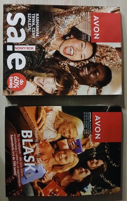 AVON katalogi: GRUDZIEŃ 2025 + STYCZEŃ 2026
3 szt + 3 szt