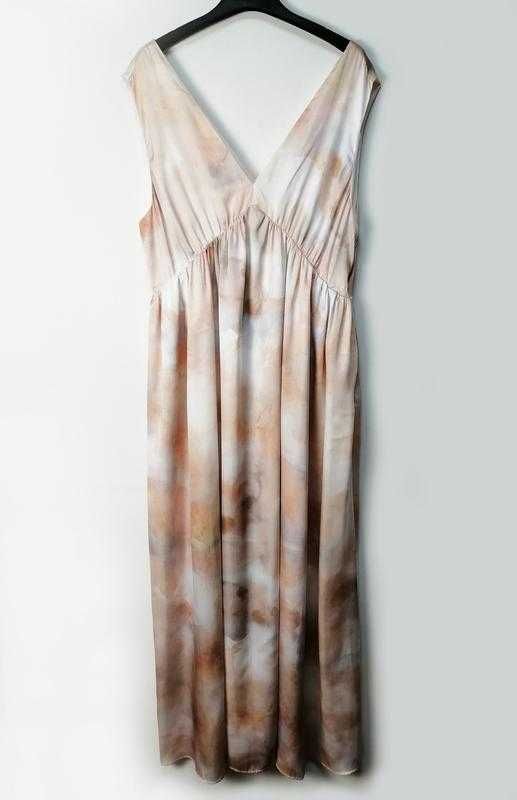 Длинное свободное платье с v-образным вырезом h&m