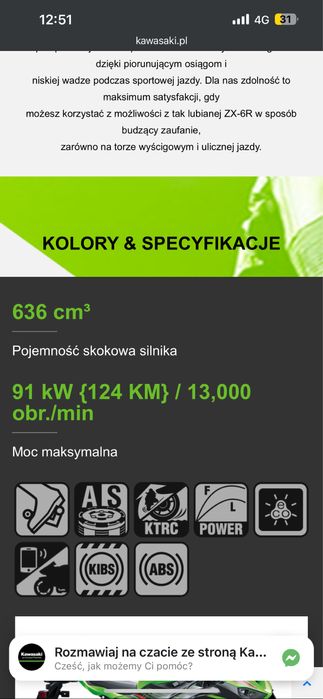 Kawasaki ninja zx6r 2024r