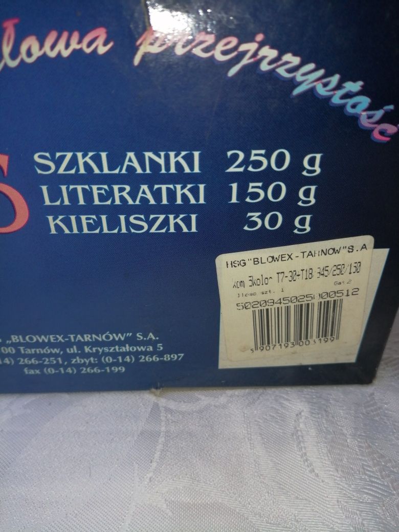 Szklanki dekorowane prl