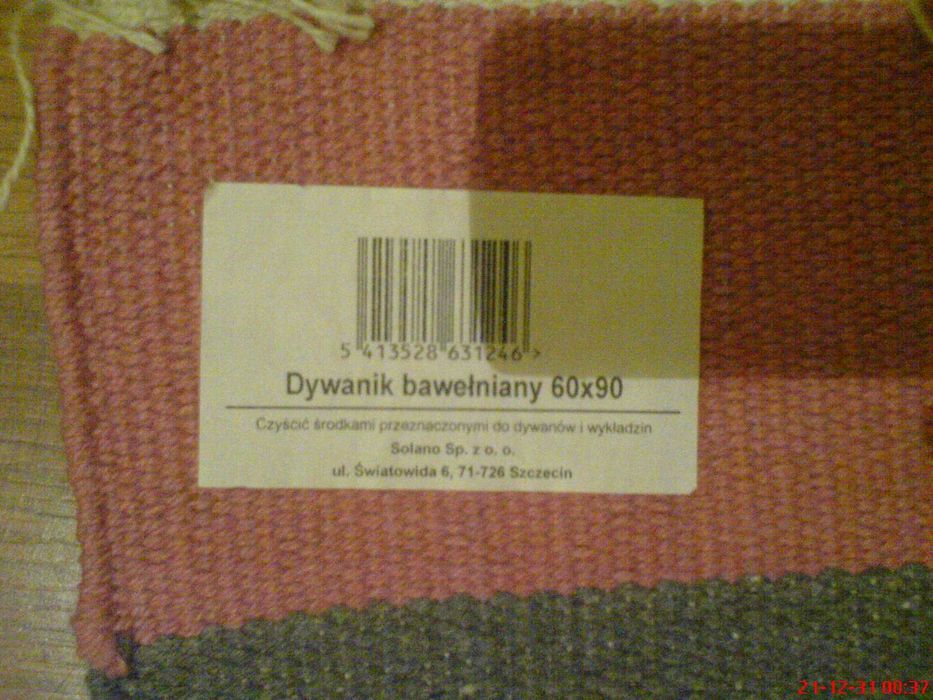 Łazienkowy Dywanik Bawełniany Róż Popiel NOWY NIEUŻYWANY W OPAKOWANIU.