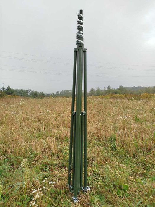Щогла / Мачта телескопічна алюмінієва 10 м для антен та систем БПЛА