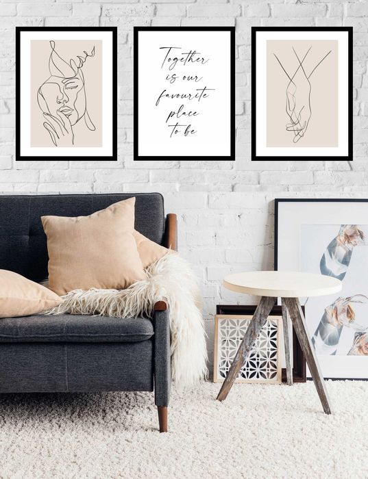 30x40 obrazy w ramie plakaty ramka DŁONIE RODZINA MIŁOŚĆ LOVE TOGETHER