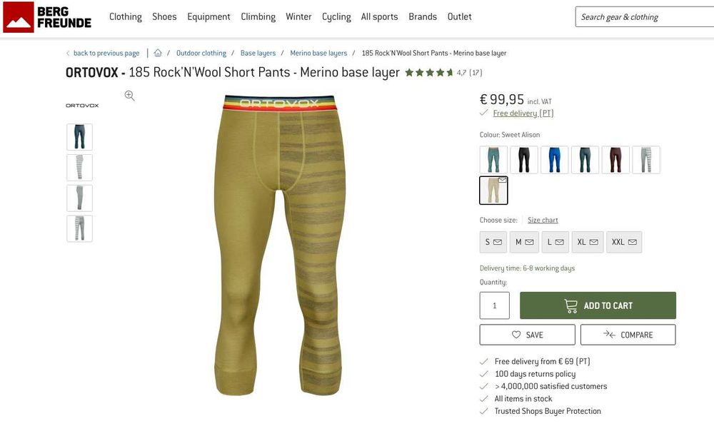 ORTOVOX - 185 Rock'N'Wool Short Pants - Merino base layer