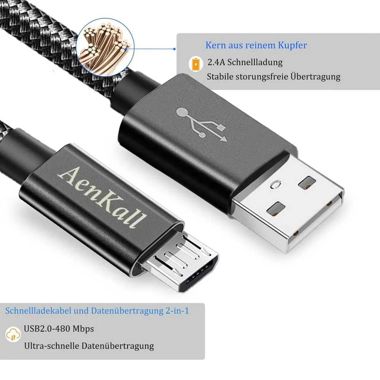 Кабель Aenkall 5 м Micro USB