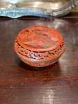 Caixa Charão Cinábrio Cinnabar Chinesa Centenária 6,5 cm
