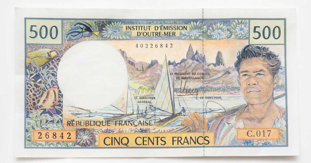 Polinezja Francuska 500 franków P.1 1990 Pacyfik Francja Rzadki