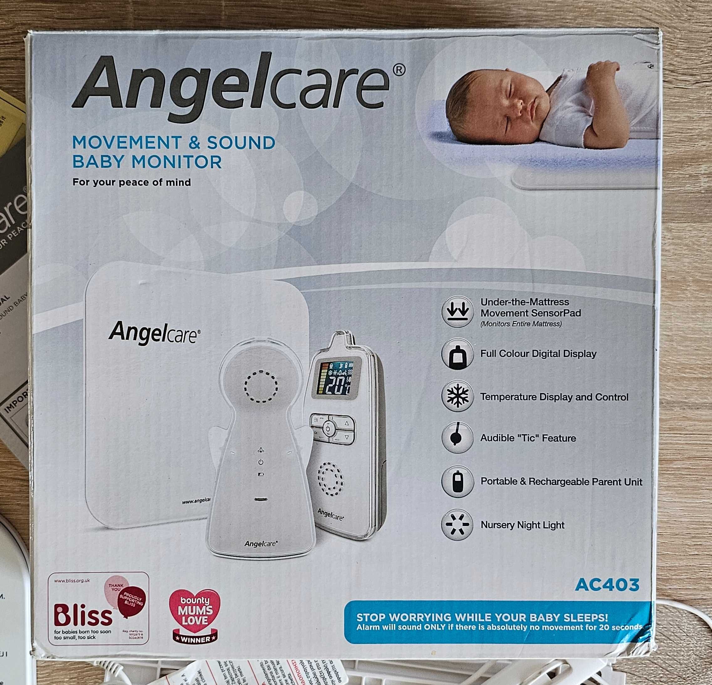 Monitor czujnik oddechu snu elektroniczna niania alarm AngelCare AC403