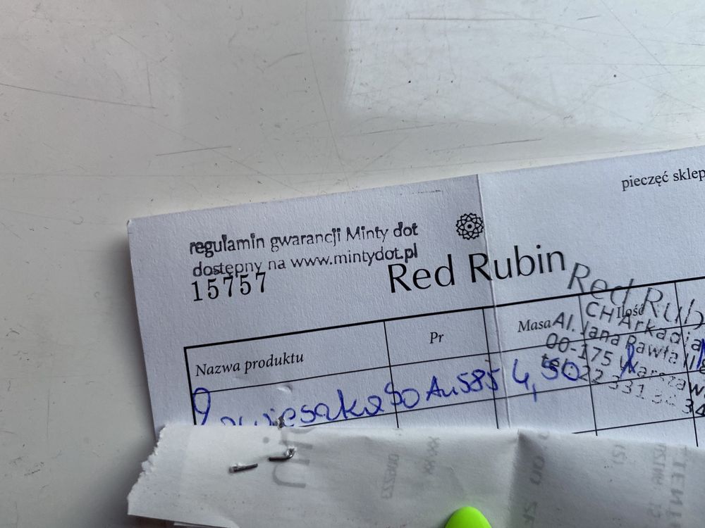 Wisior pantera łańcuszek wisiorek złoty cyrkonie rubiny Red rubin