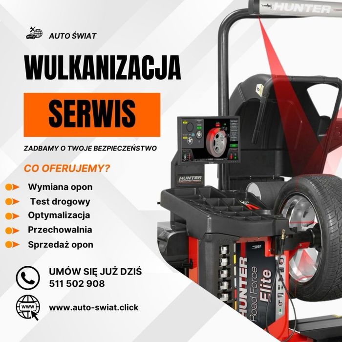 Wulkanizacja, Test Drogowy, Wymiana Opon, Sprzedaz opon, Serwis TPMS