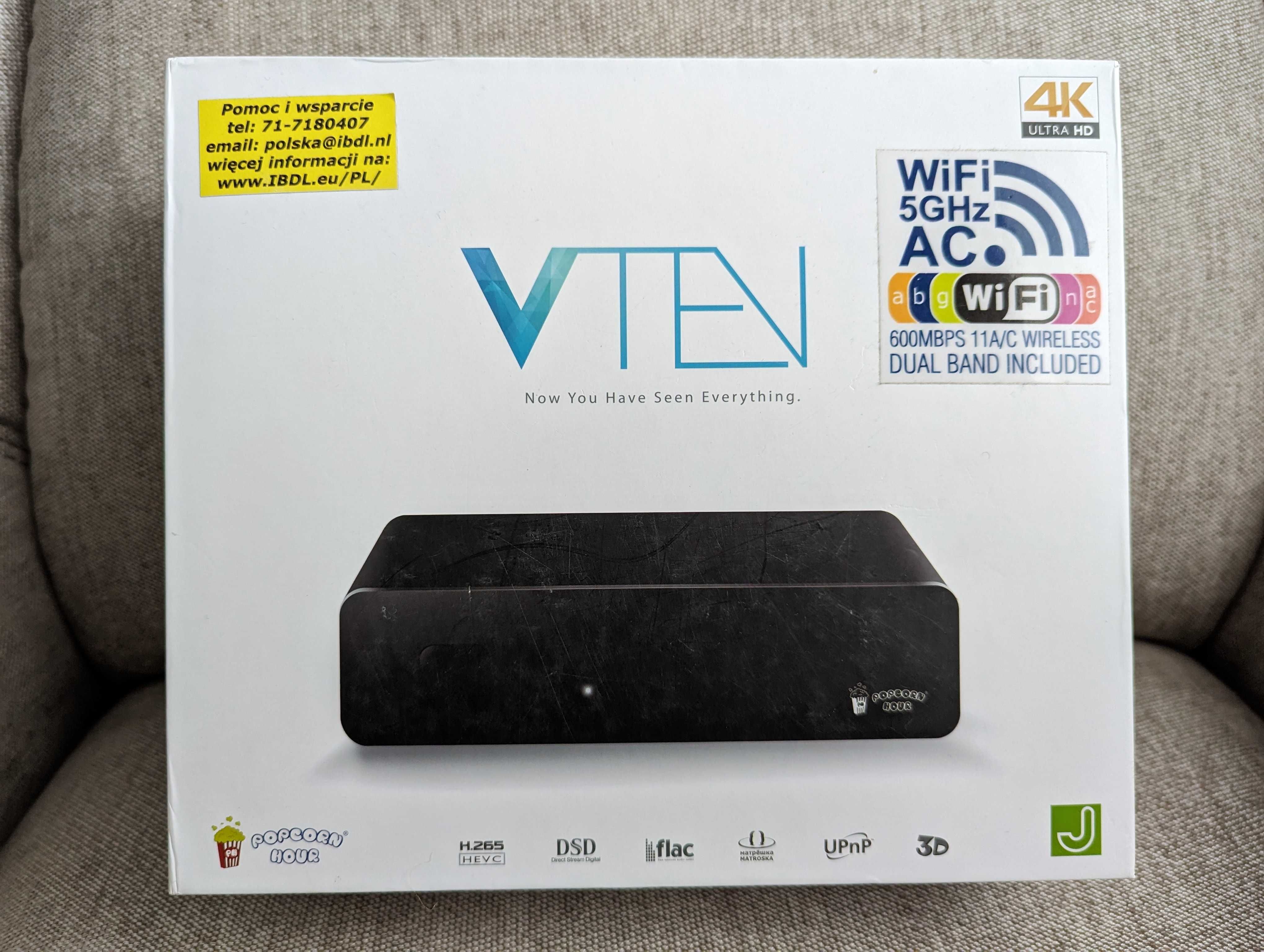 Odtwarzacz multimedialny Popcorn VTEN (V10) 4K WiFi/Ethernet