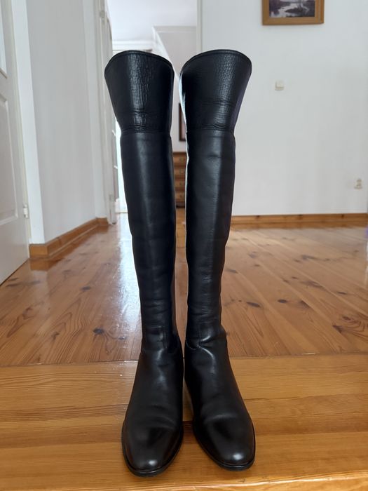 Wloskie skorzane kozaki roz 36( dl wkladki 23,5)