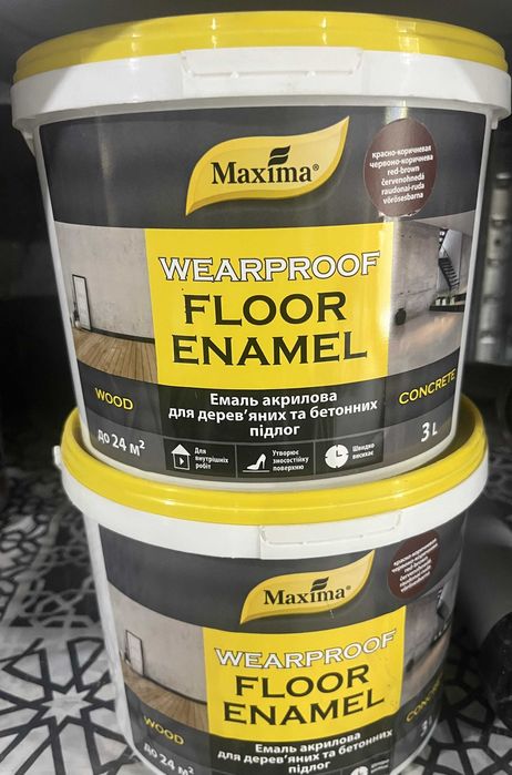 Емаль акрилова Maxima для дерев'яних і бетонних підлог 3.6 кг