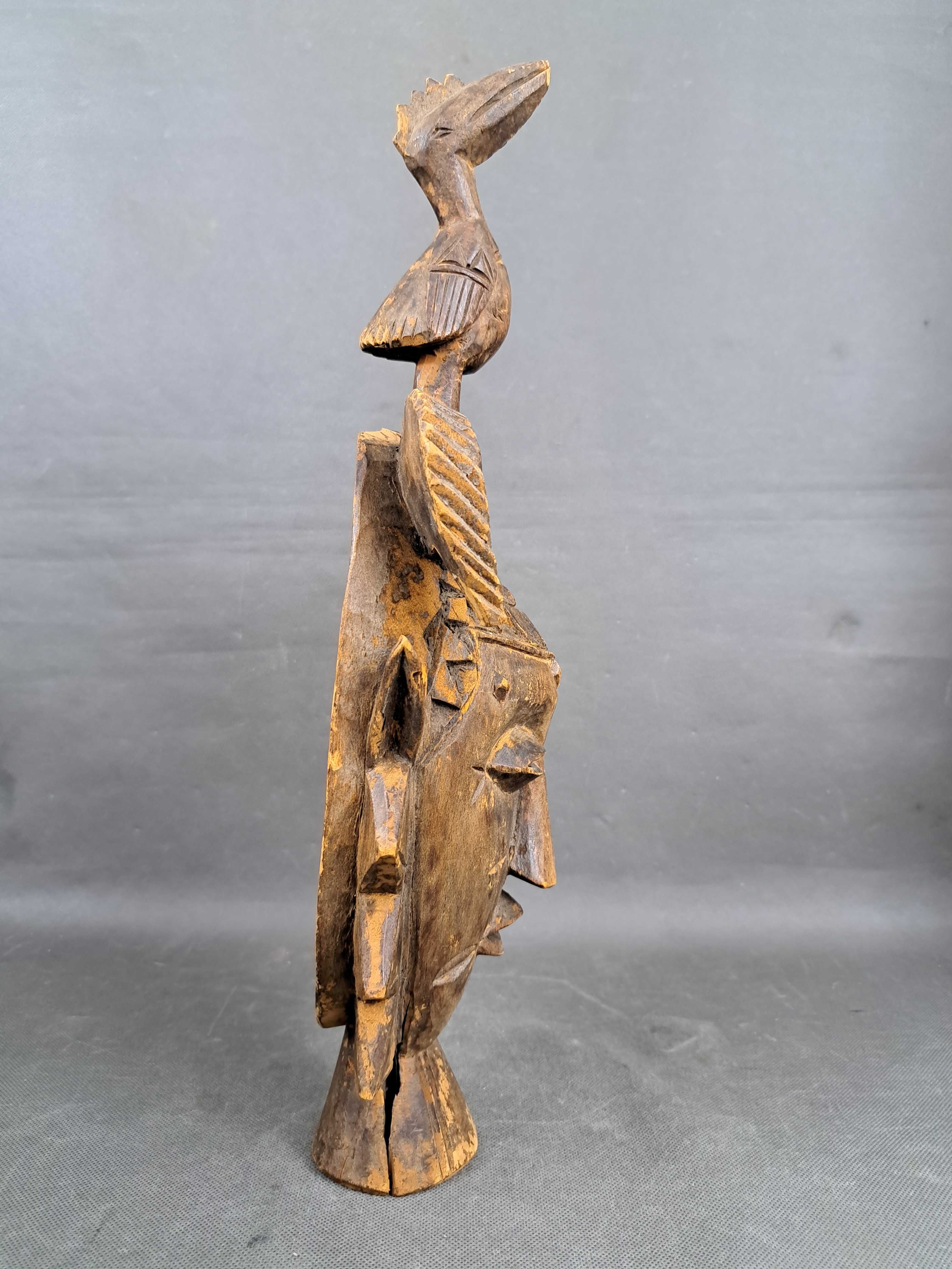 Stara, drewniana maska afrykańska SENUFO wys. 43 cm