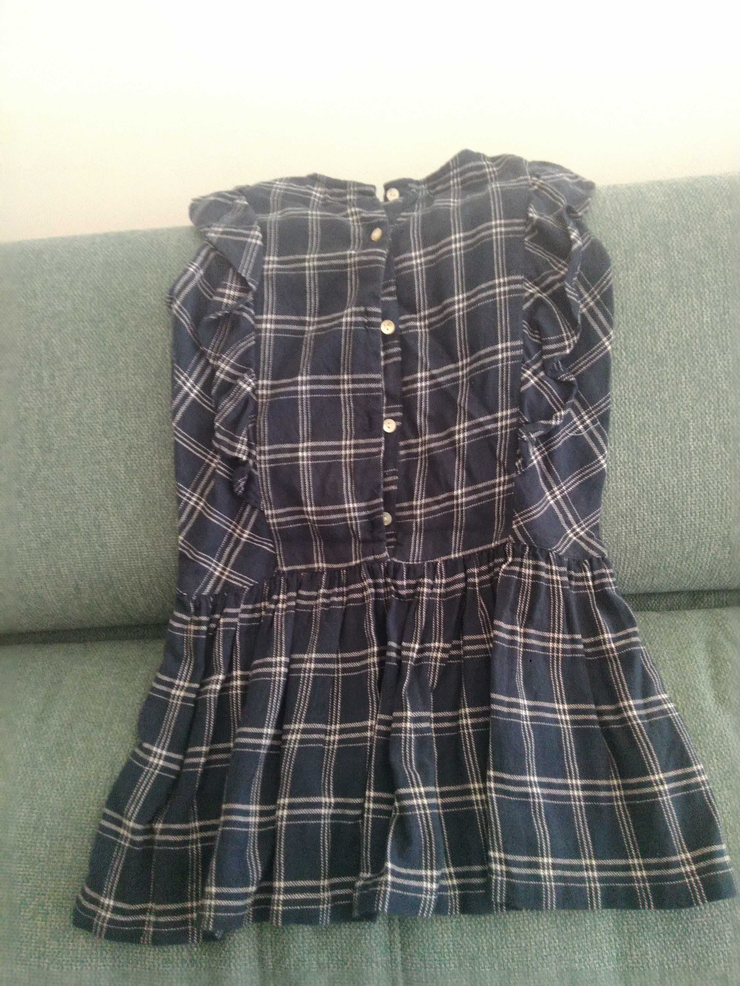 Vestido girl dress xadrez 5-6 anos Chicco