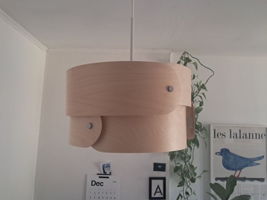 Lampa sufitowa Ikea, Sodakra, drewno, naturalna