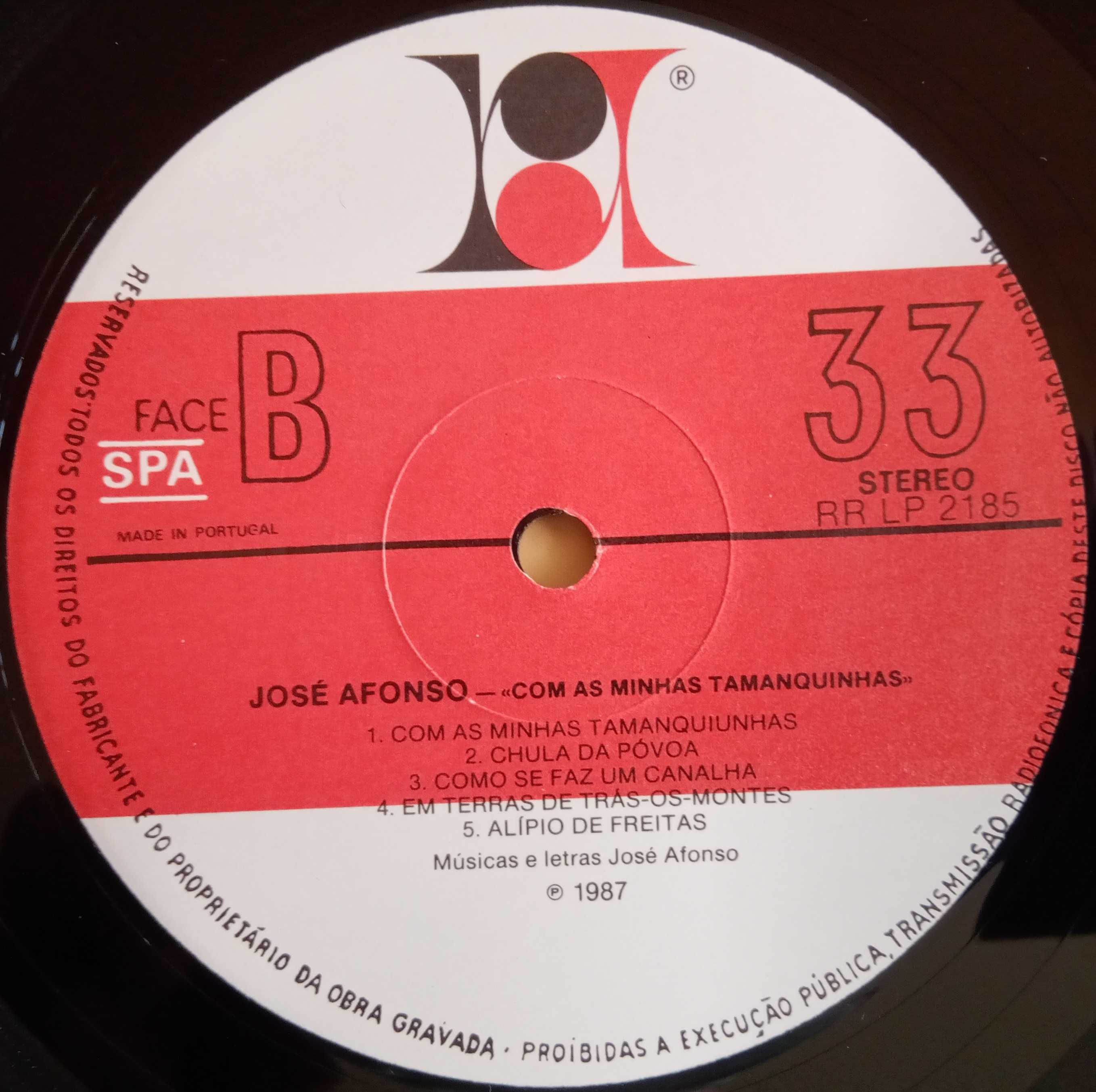 José Afonso	- - - - -		Com as Minhas Tamanquinhas	- - - - -	LP
