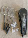 Kit Badminton 4 raquetes