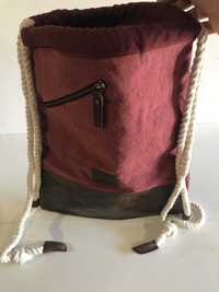 Спортивна сумка з полотна, шкіри та бавовни