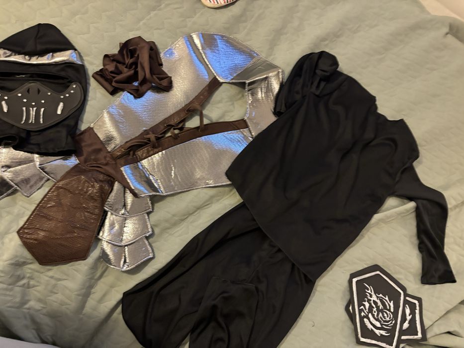 Strój dla dzieci, Ninja czarny, rozmiar 128 kompletyn