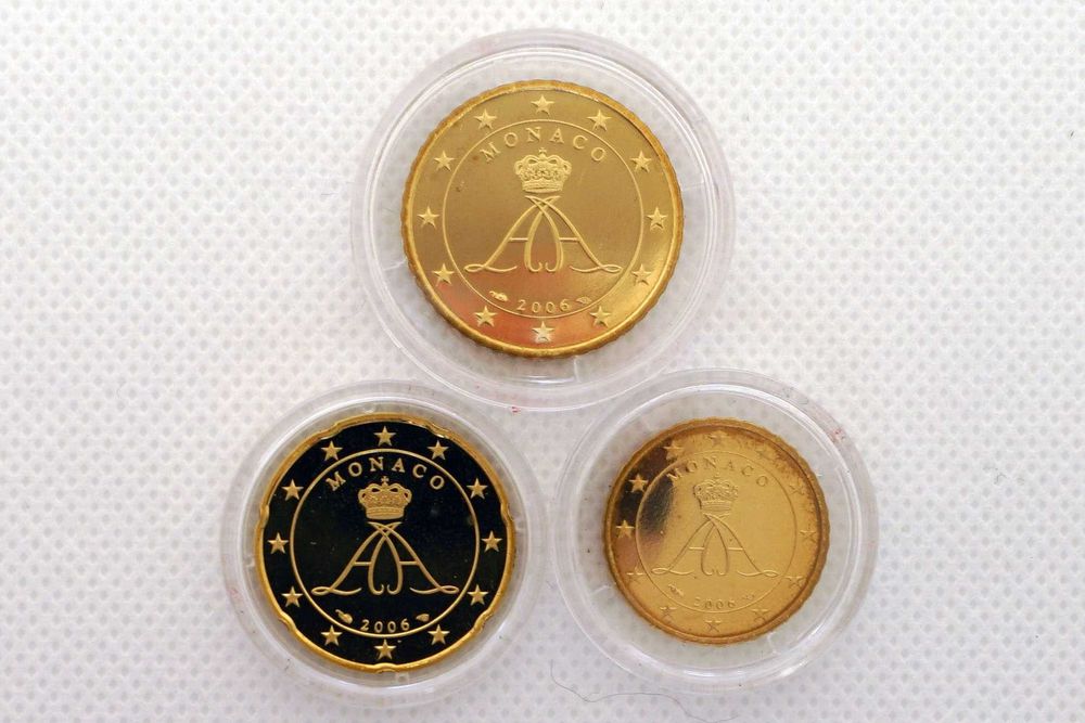 Moedas do Mónaco 10-20-50 Euro Cent 2006 PP - PROOF - 11.180ex.