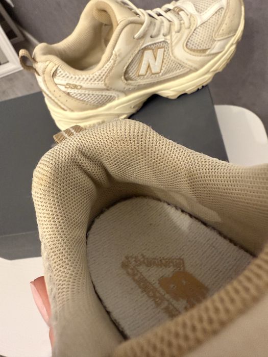 як НОВІ оригінал new balance 530 ню беланс кросівки дитячі молочні