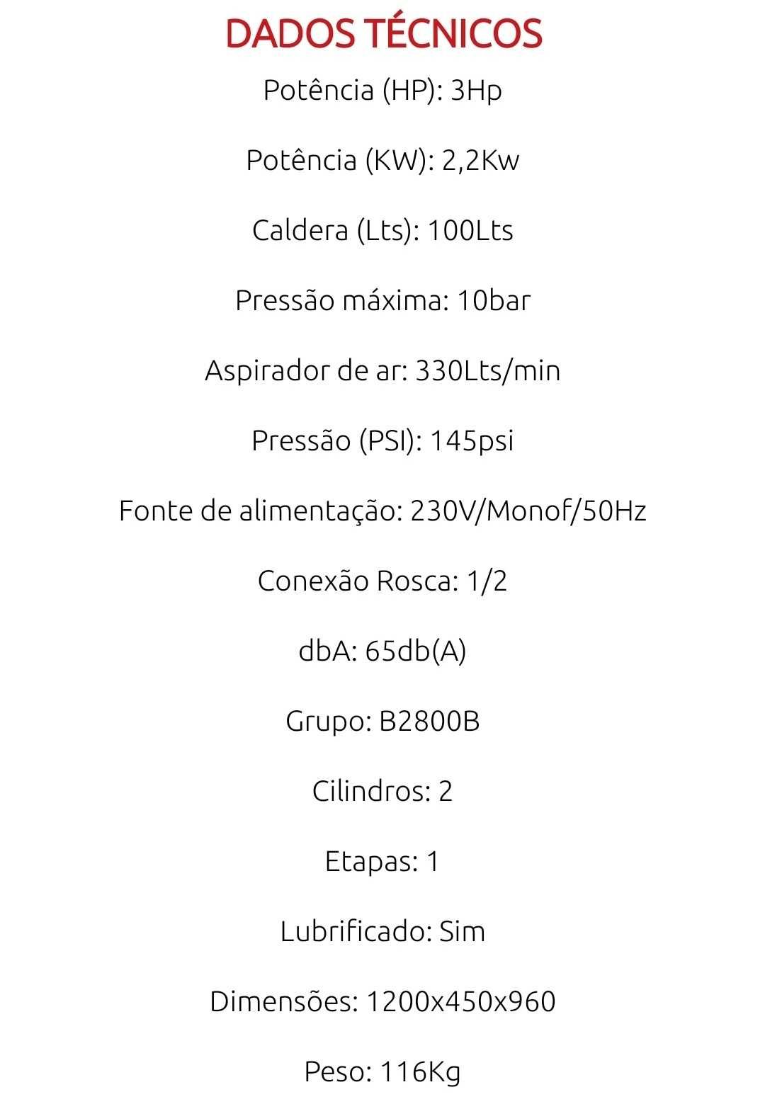 Compressor como novo Nuair Airsil1 100L