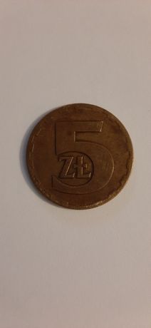 5 złotych z 1975r bez znaku pięć złotych prl