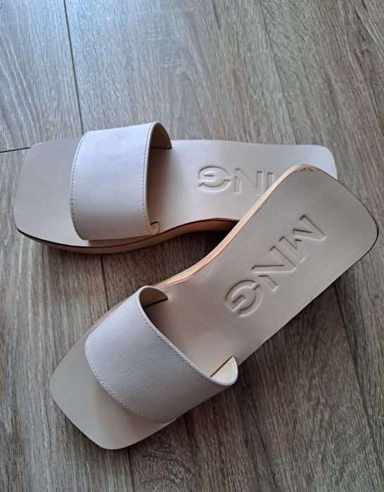 Шльопки, сабо Mango, шкіряні, 38р, 25см