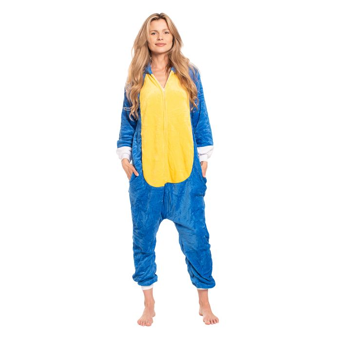 Piżama Damska Kigurumi Onesie Kostium Sonic Niebieski 175-185 cm XL