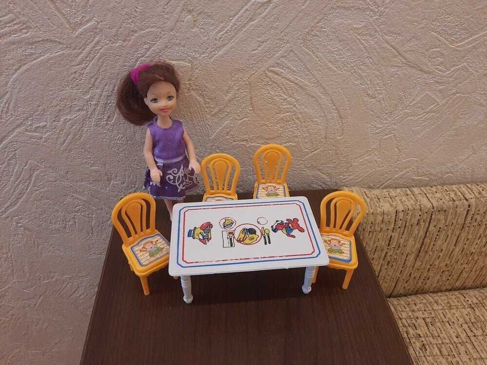 Школа садик стол стулья доска  для кукол мебель кукольная