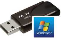 Pendrive PNY 128gb starter instalacyjny z Windows 7 nośnik startowy