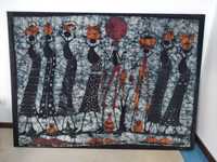 Quadro em tecido, arte africana
