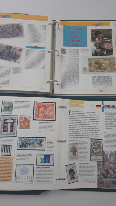 Colecção de Notas, Moedas e Selos Planeta DeAgostini 4 Álbuns