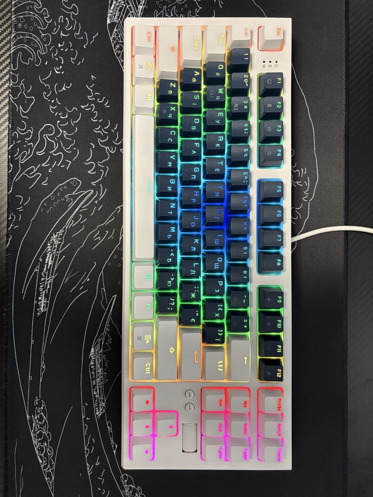 Клавіатура ігрова GamePro (MK180W) Hot-Swap RGB black/white