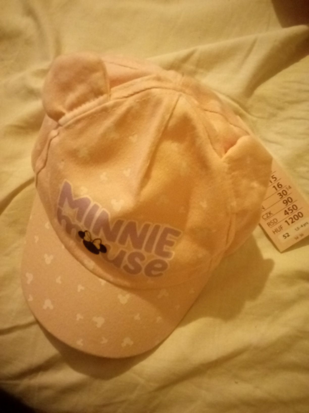 Oddam nową czapkę z metką z daszkiem Minnie dla dziewczynki mouse