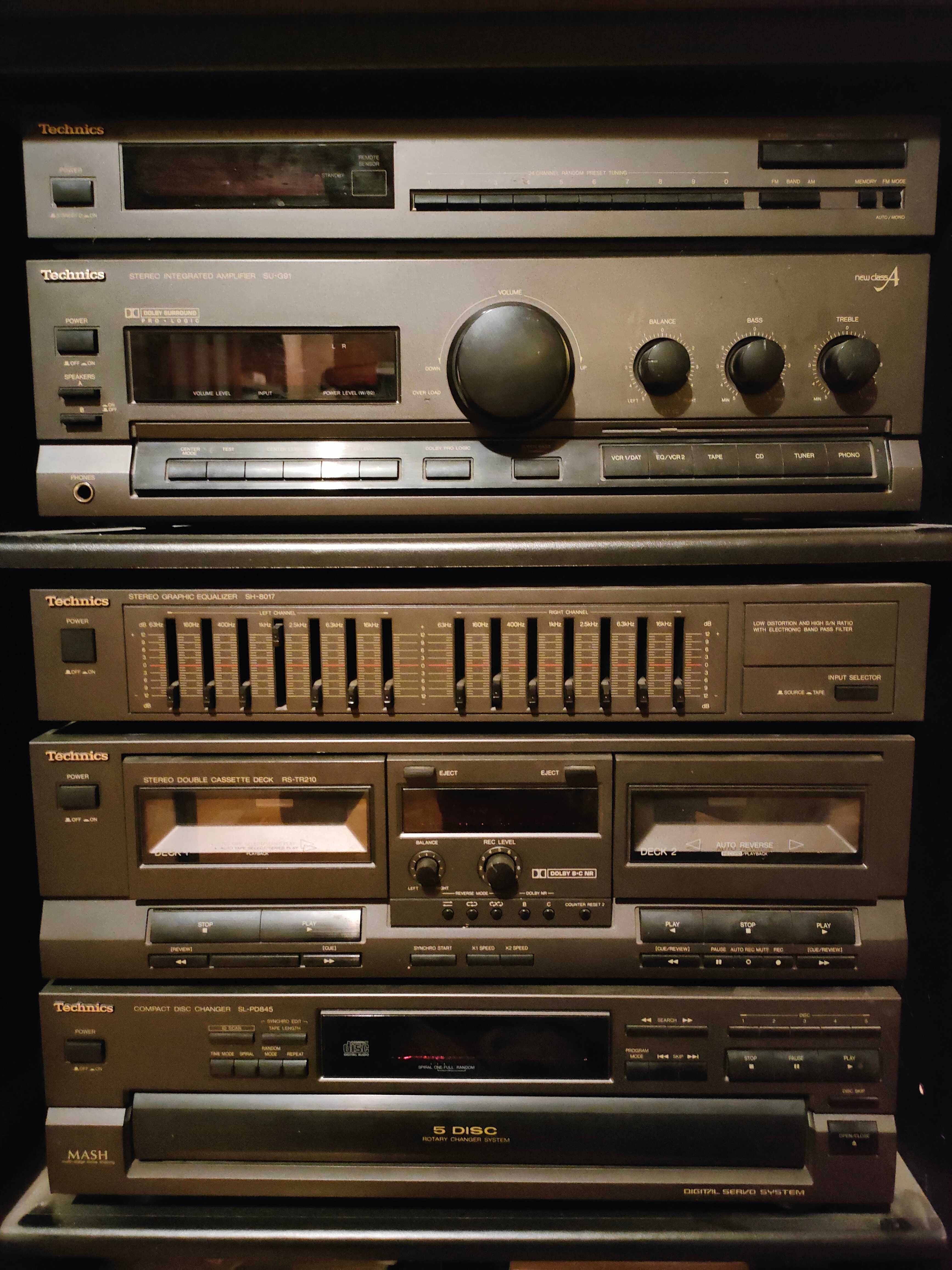 Wierza stereo Technics CD 5,1 Dolby Surround głośniki