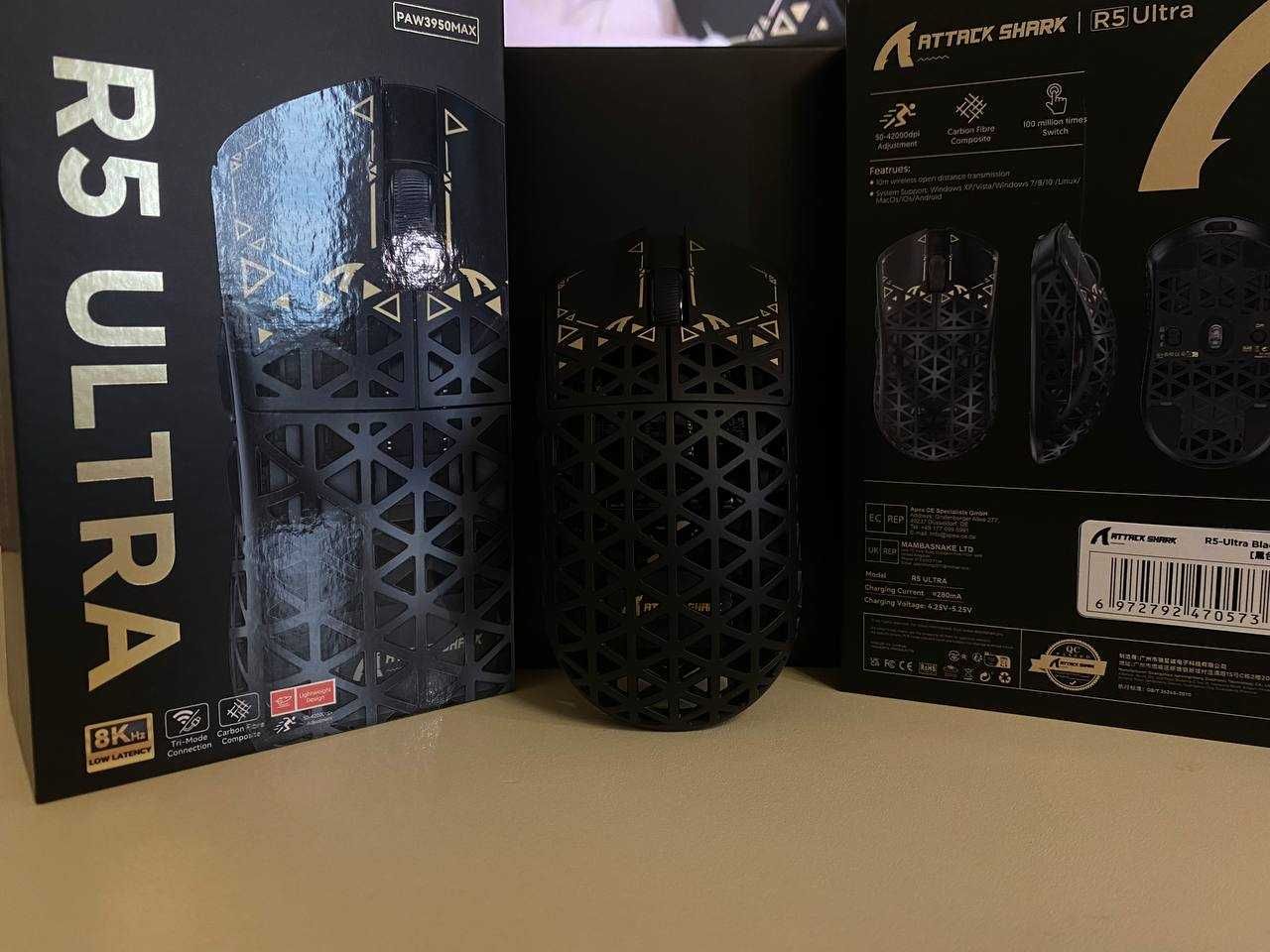 ATTACK SHARK R5Ultra 8K професійна геймерська мишка з сенсором 8000 Гц