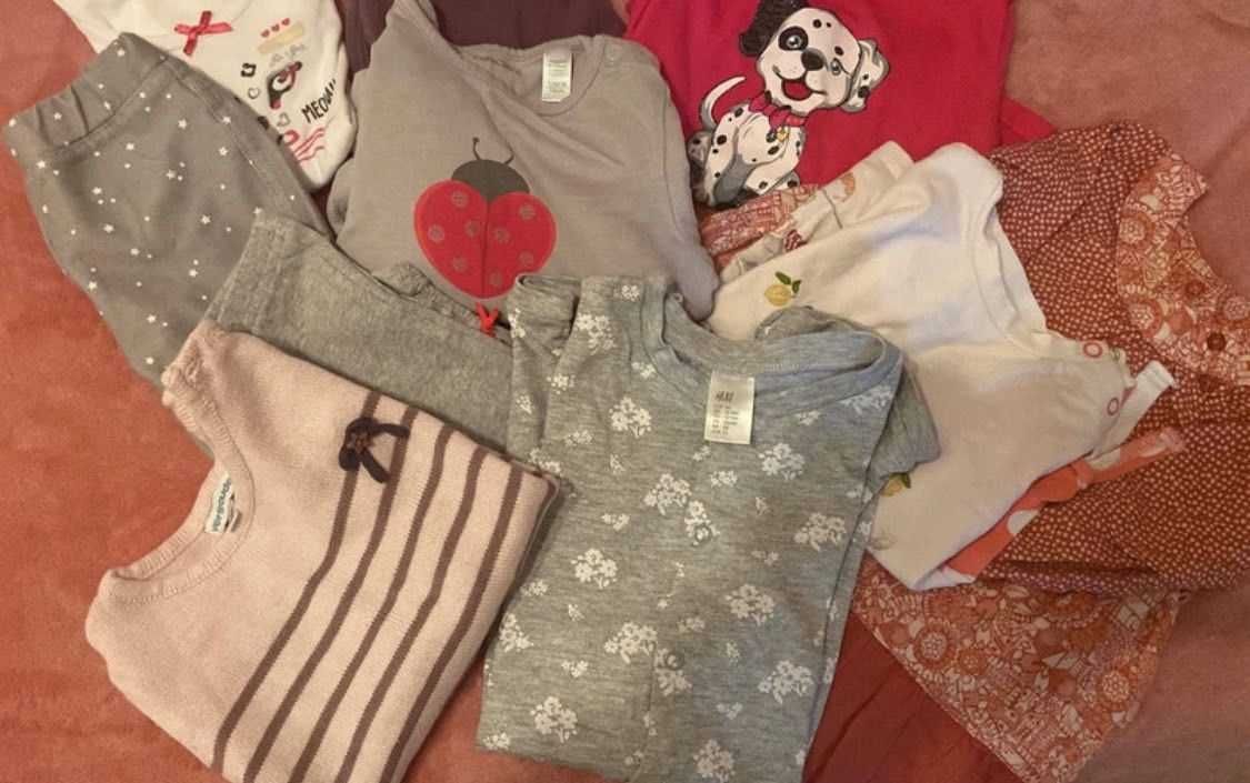 Peças de roupa menina ( 10, 13 peças) por tamanho muito bom estado.