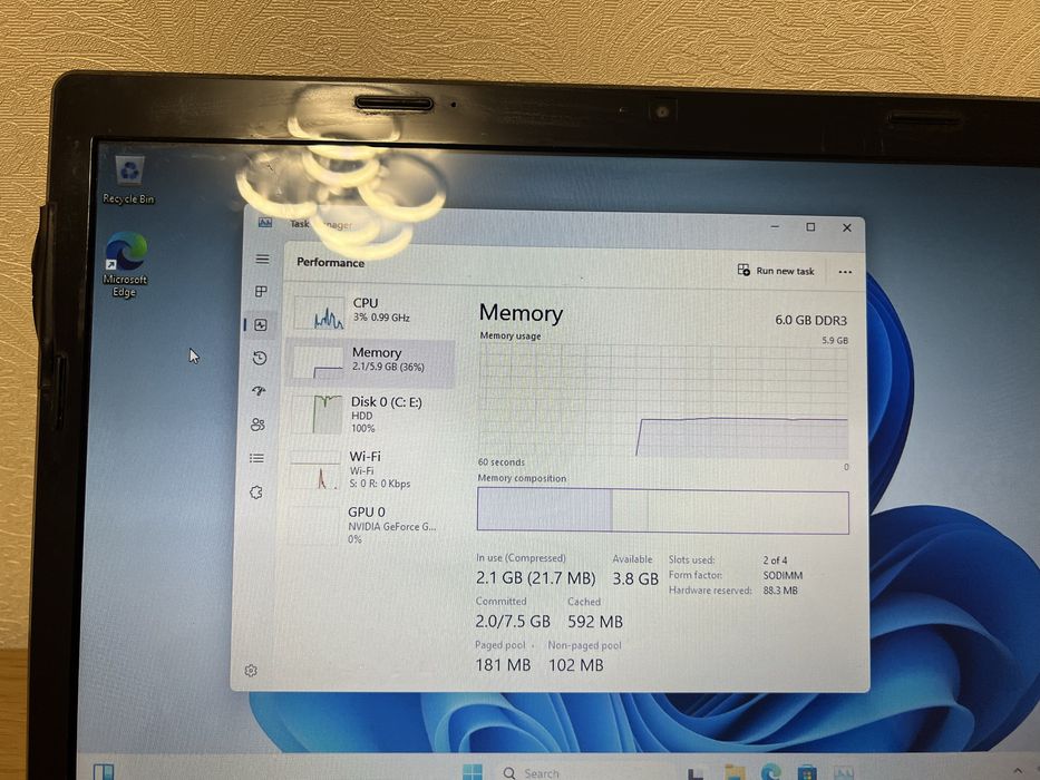 Ноутбук Asus A53S RAM 6Gb HDD500Gb