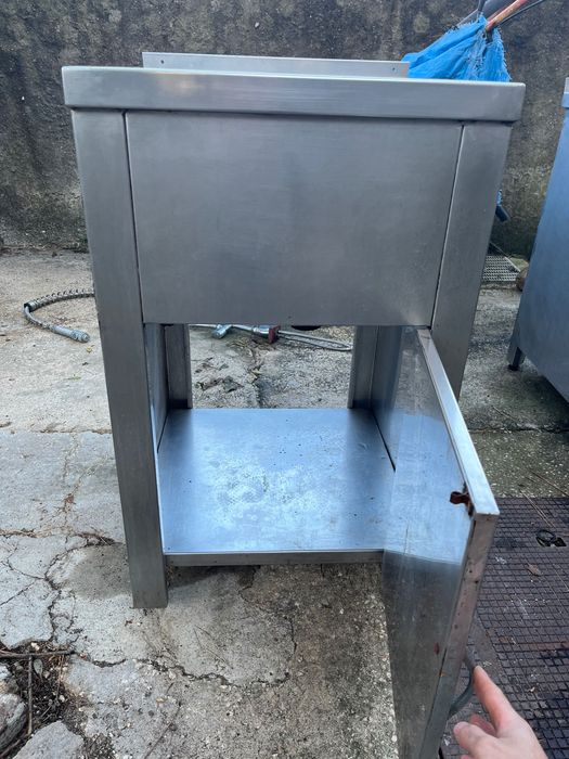 Armário lavatório inox rectangular vertical - 90cm x 53,5cm x 57cm