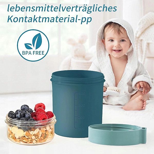 Kubek Na Lunc, Jogurt, Musli To Go Z Łyżką Do Pracy 780 Ml Granatowy