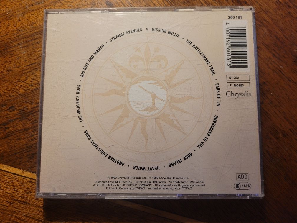 CD Jethro Tull Rock Island 1989 Chrysalis EU