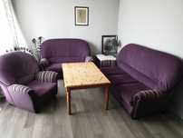 zestaw wypoczynkowy kanapa 3-os. + sofa 2-os. + fotel