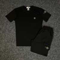 Stone island zestaw koszulka T-shirt spodenki spodnie szorty patch SI