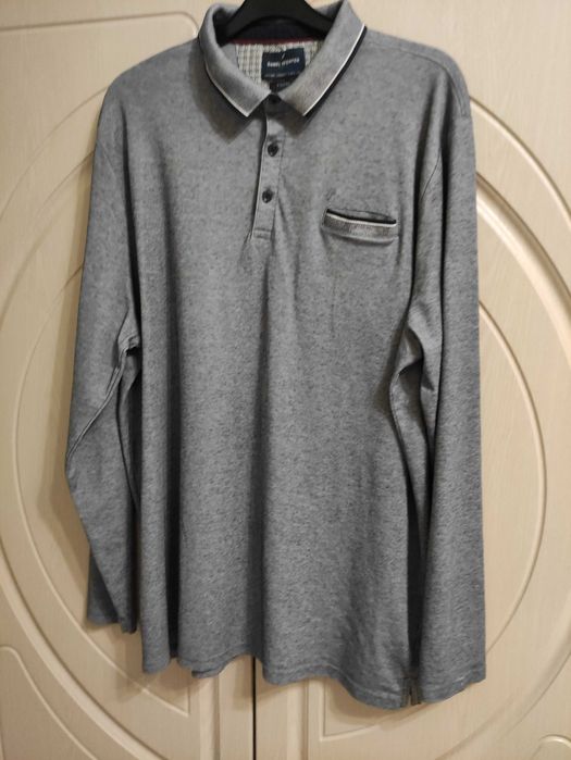 Чоловіча футболка сорочка  поло з довгим рукавом р.52-54
