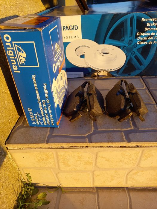 Discos Hella + Pastilhas Ate para trás BMW e91