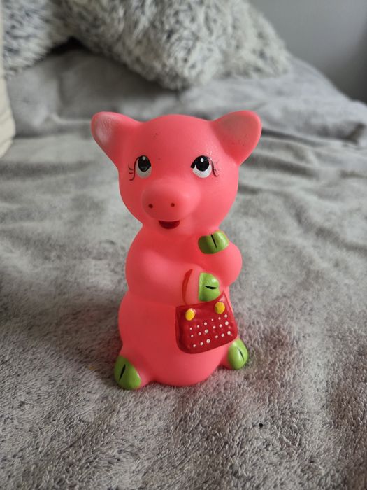 Zestaw 3 zabawek dla niemowlaka: piszczek, gryzak literki, sorter mał